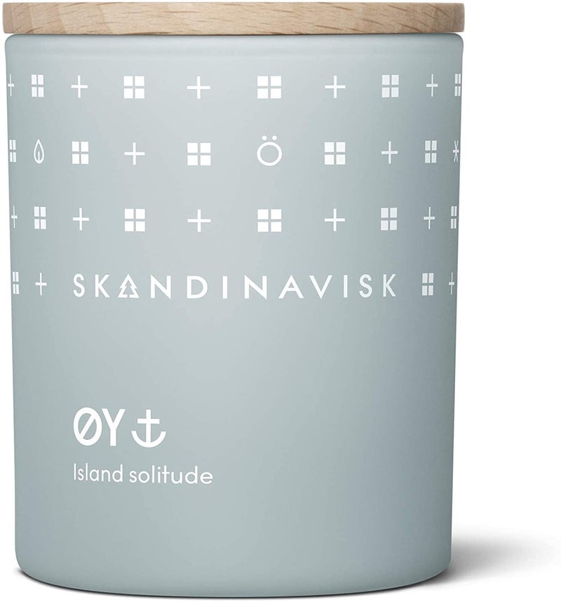 Skandinavisk Y 'Island' Mini Scented Candle. Fragrance Notes: Crabapple and Dog Rose  Water Mosses and Green Leaves. 2.3 oz. - Image 1